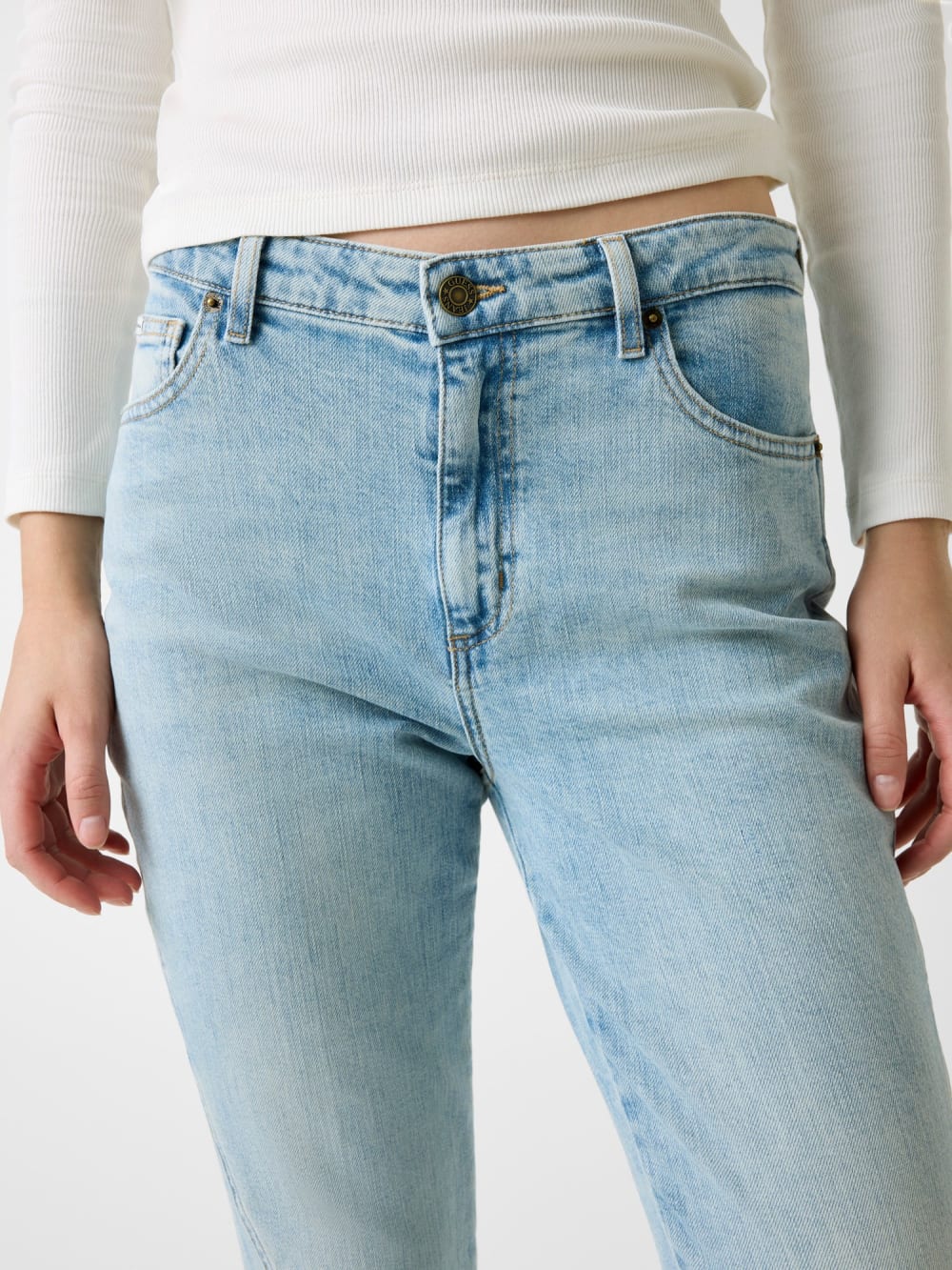 G09 front slit high rise bootcut jeans - Guess