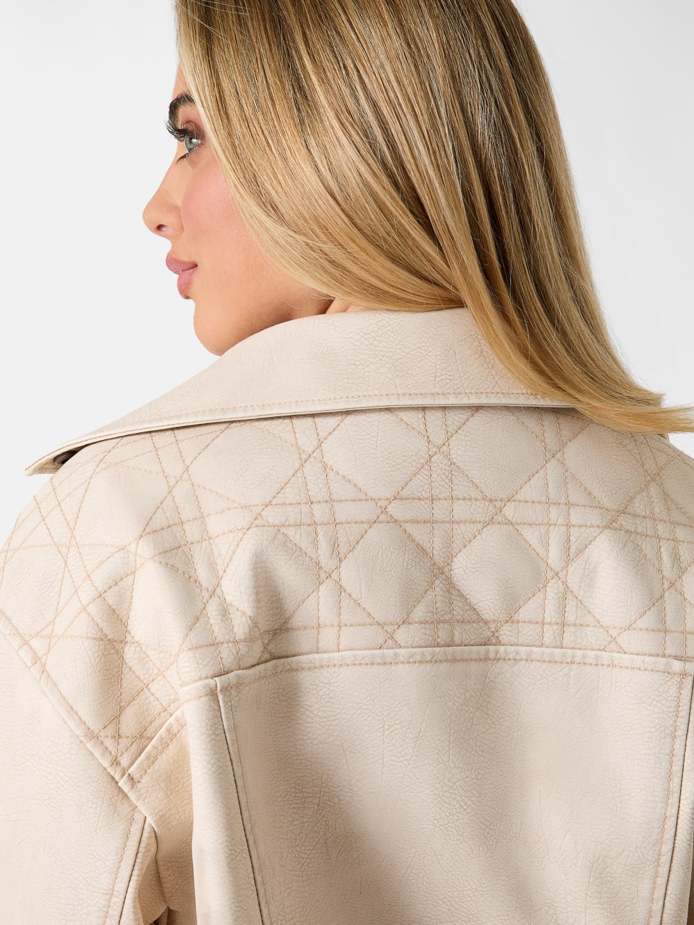 Leather biker jacket - Guess