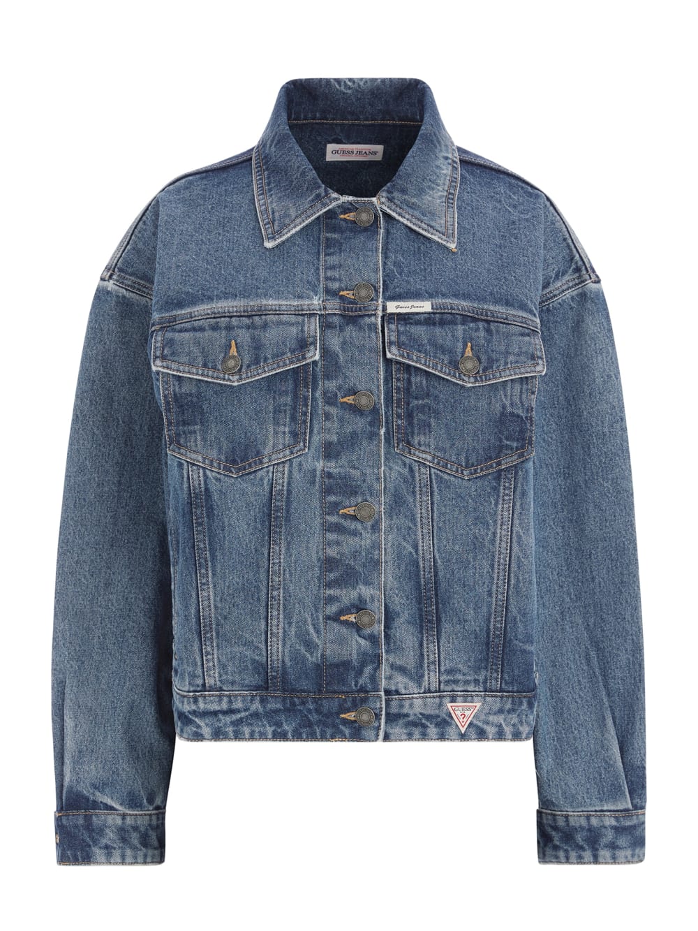 Oversized Denim Trucker Jacket - Guess