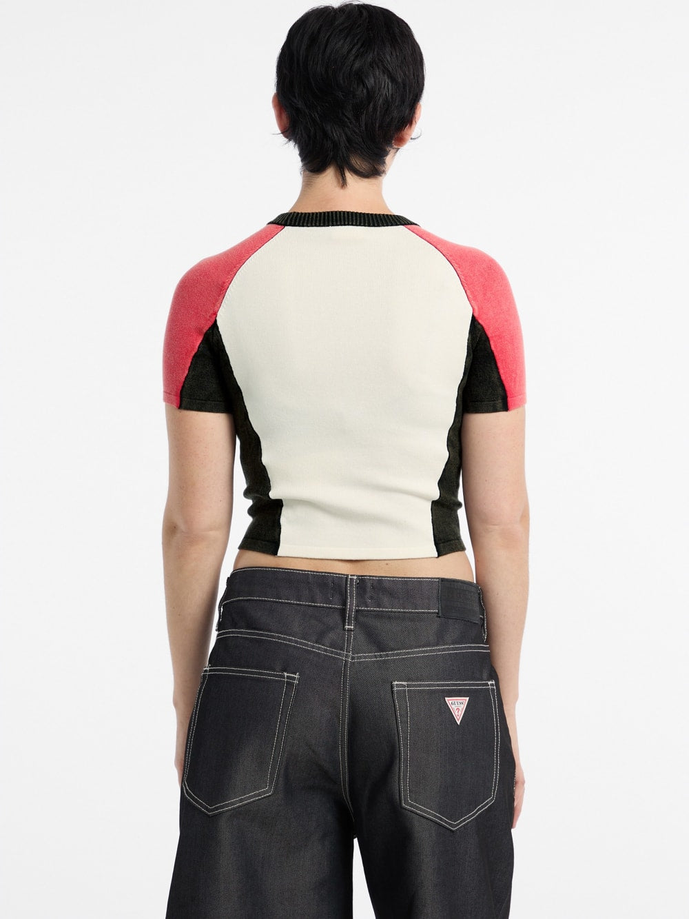 GUESS Originals Eco Fitted Racing Sweater Top - Guess