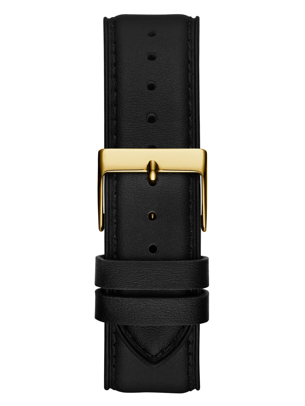 Gold-Tone and Black Leather Multifunction Watch - Guess