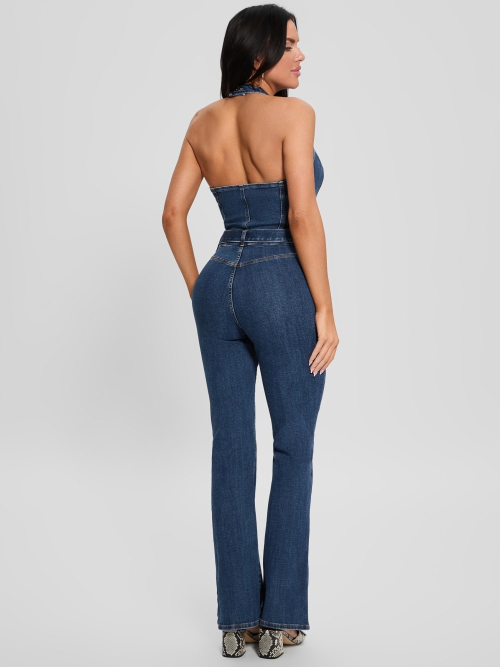 Eco Claire Denim Halter Jumpsuit - Guess