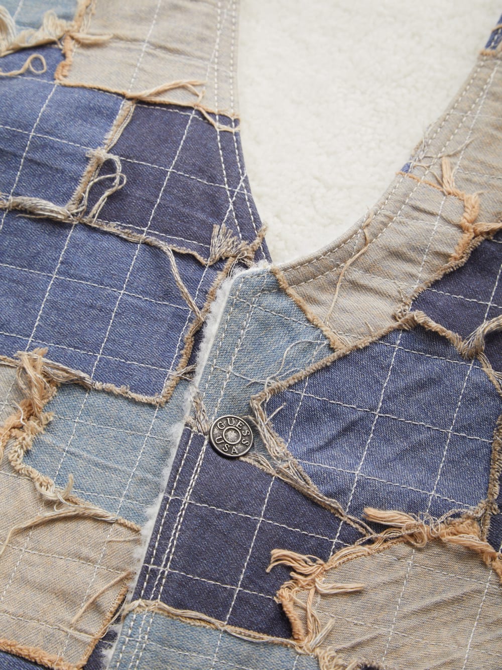 reversible denim vest - Guess