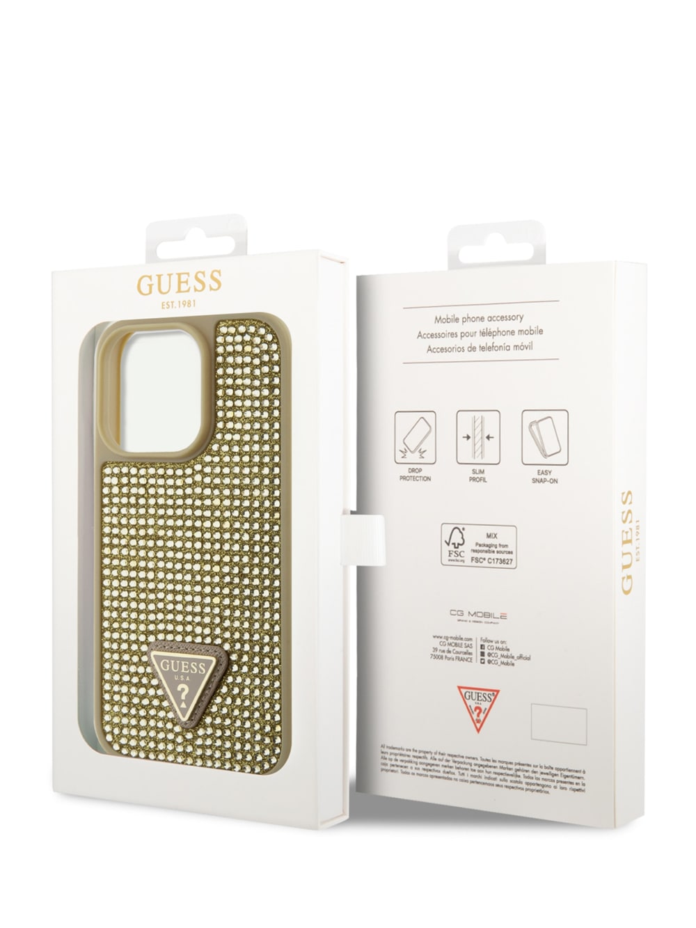 Rhinestone iPhone 14 Pro Case - Guess