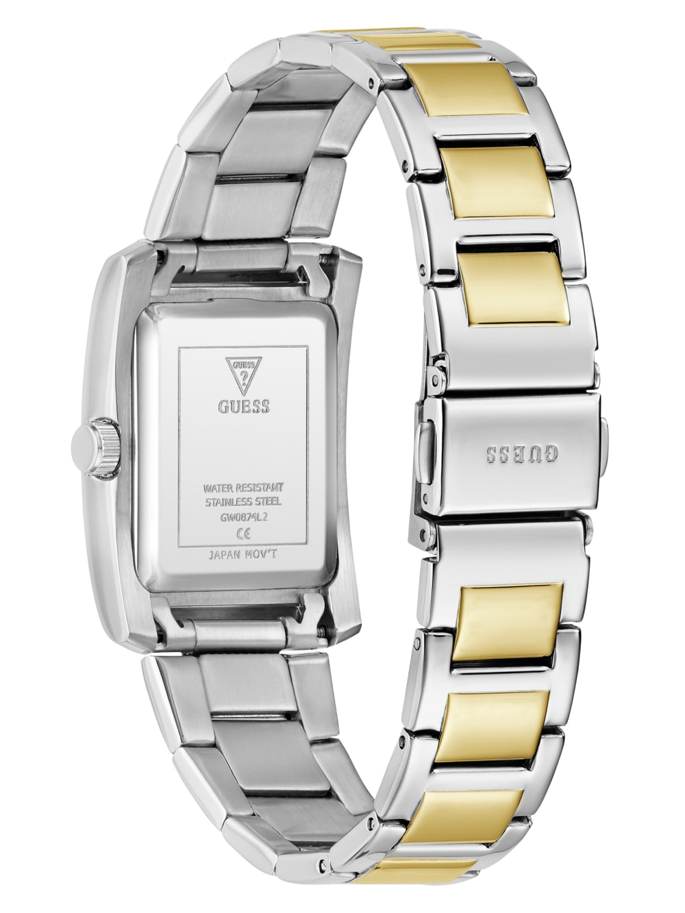 Multi-Tone Crystal Square Analog Watch - Guess