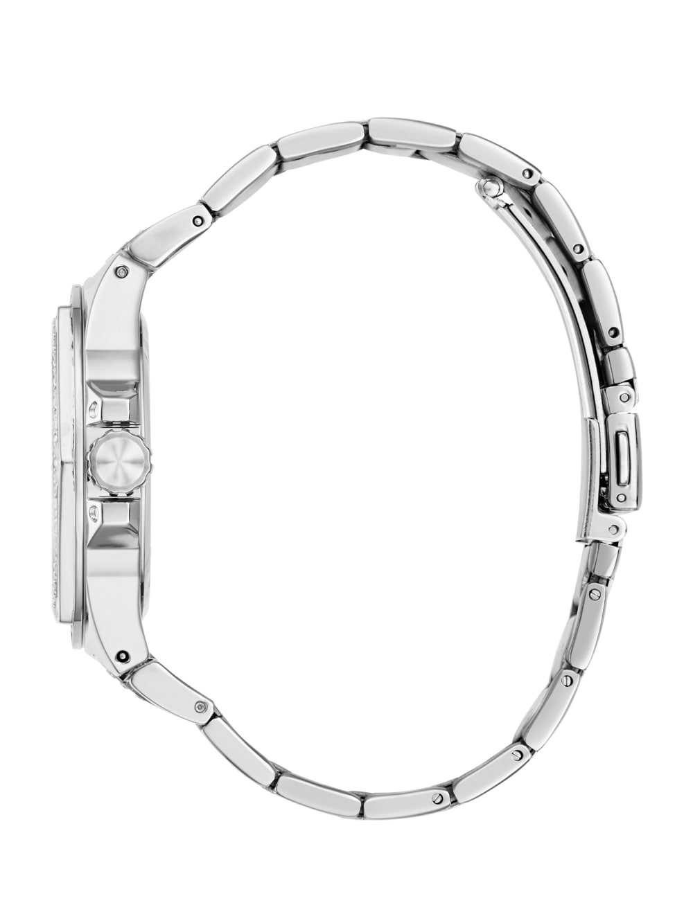 Silver-Tone Rhinestone Multifunction Watch - Guess