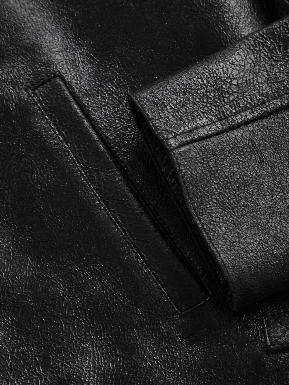 crackle leather zip jacket - Guess