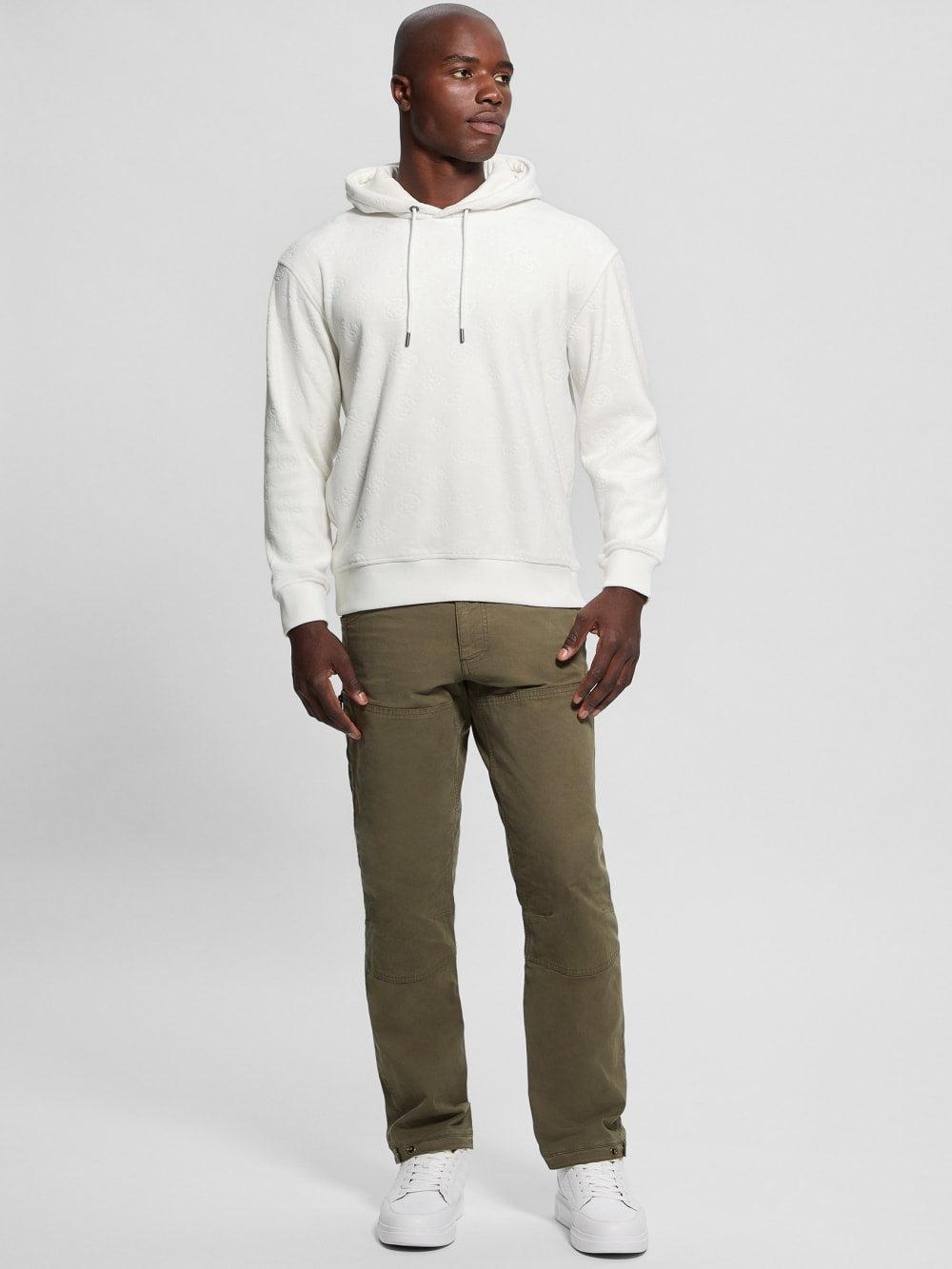 Embossed Velvet Hoodie - Guess