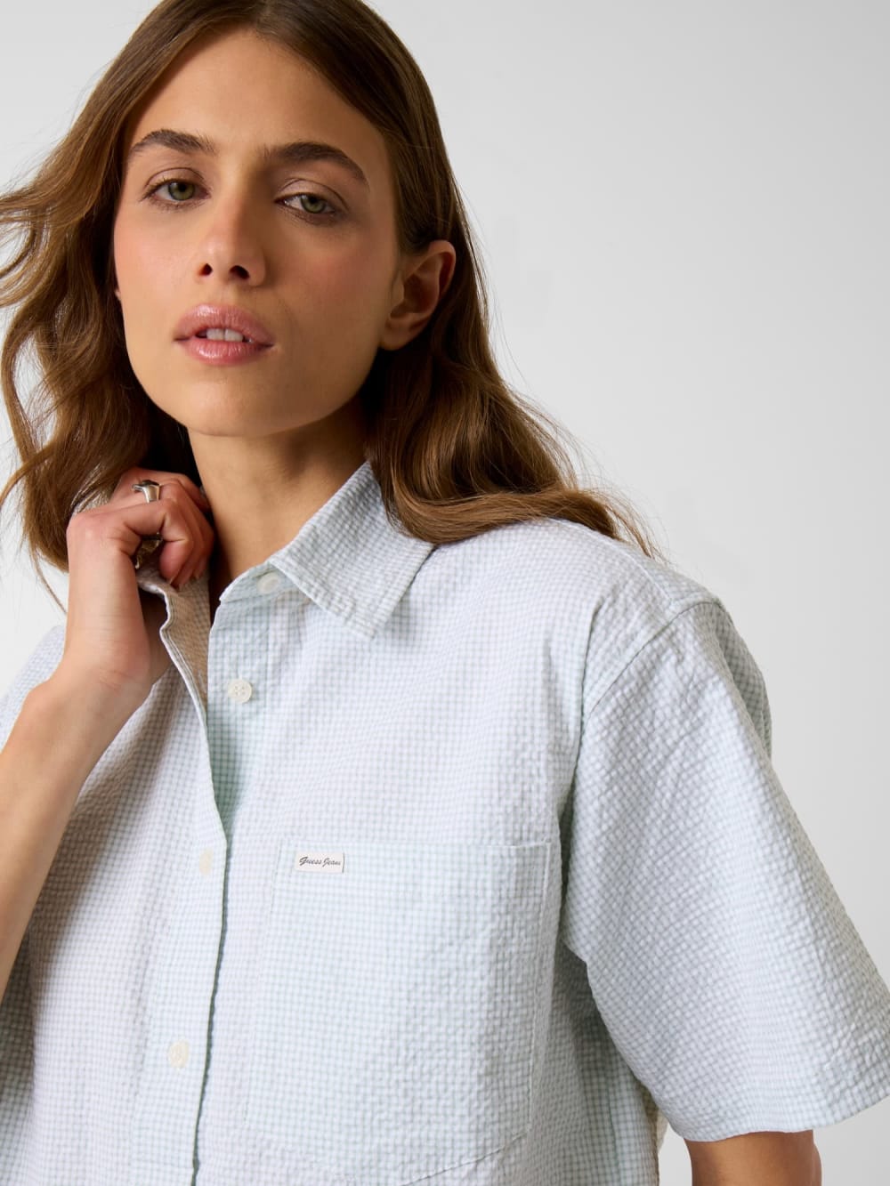 Checked boxy shirt - Guess