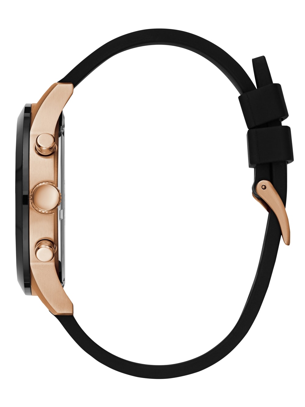 Black and Rose Gold-Tone Multifunction Watch - Guess