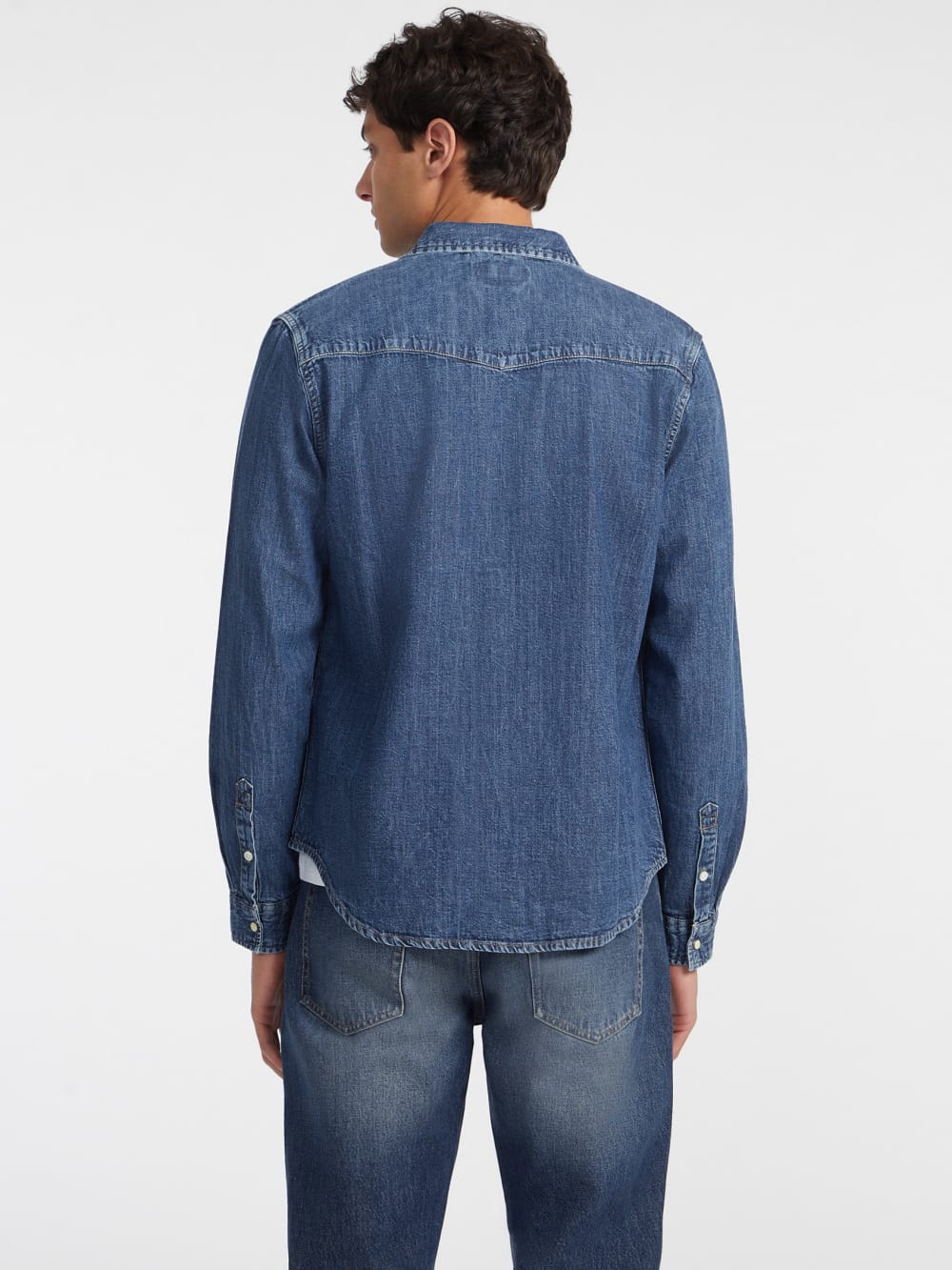 Slim Long-Sleeve Denim Shirt - Guess