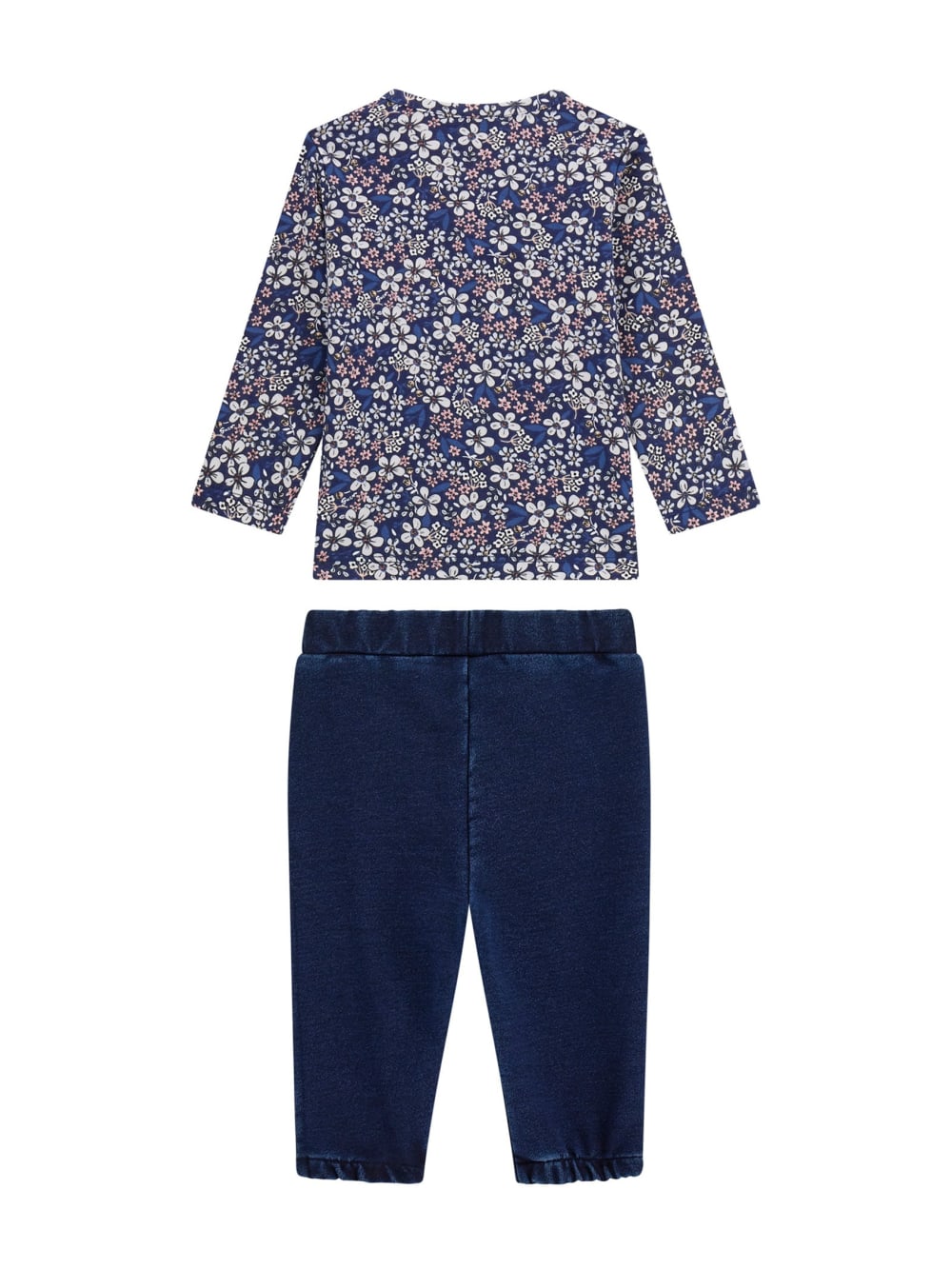 Floral Logo Tee and Knit Pants Set (0-24M) - Guess