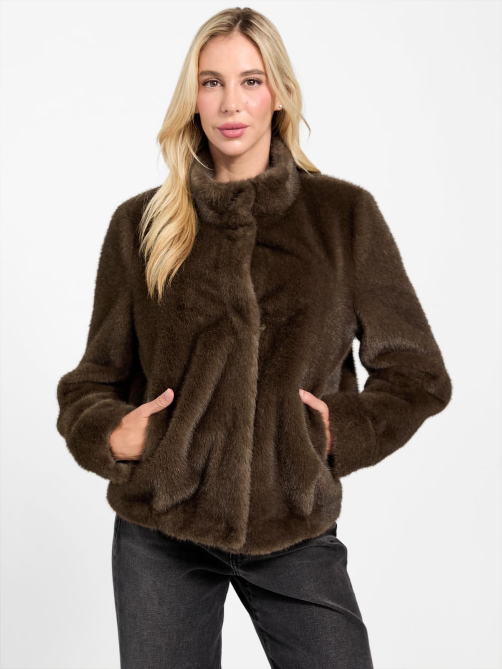Luna Faux-Fur Jacket - Guess