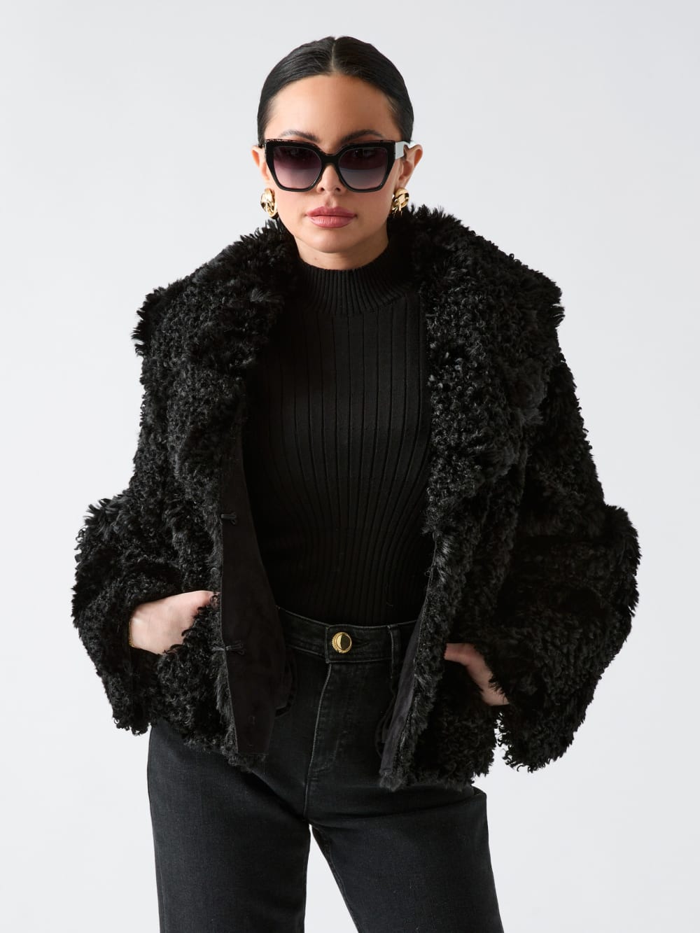Margot Longline Faux-Fur Coat - Guess