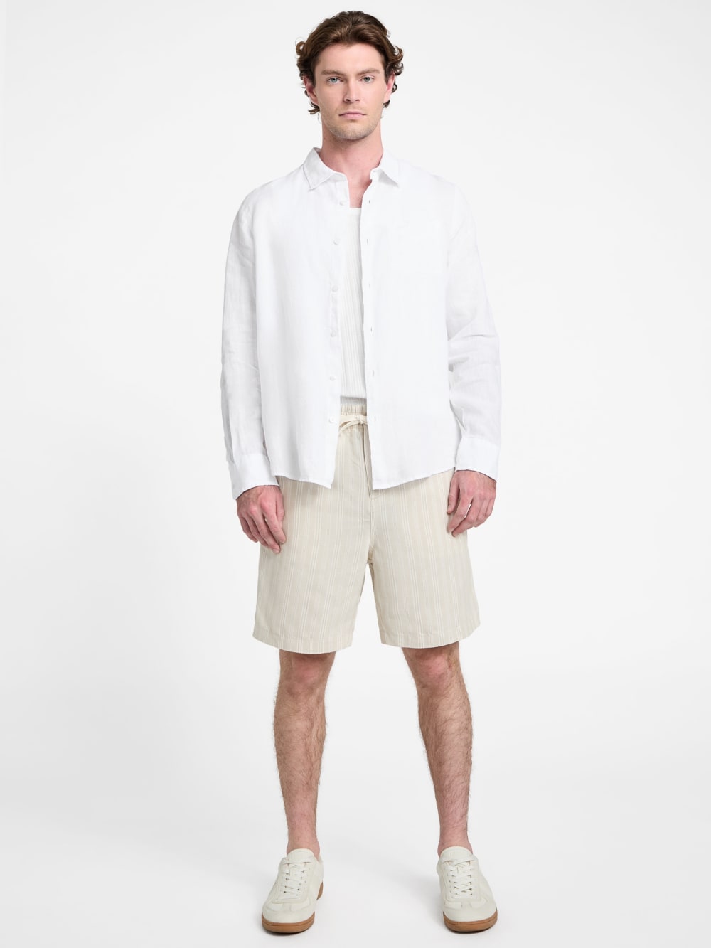 Eco Napa Linen-Blend Shirt - Guess