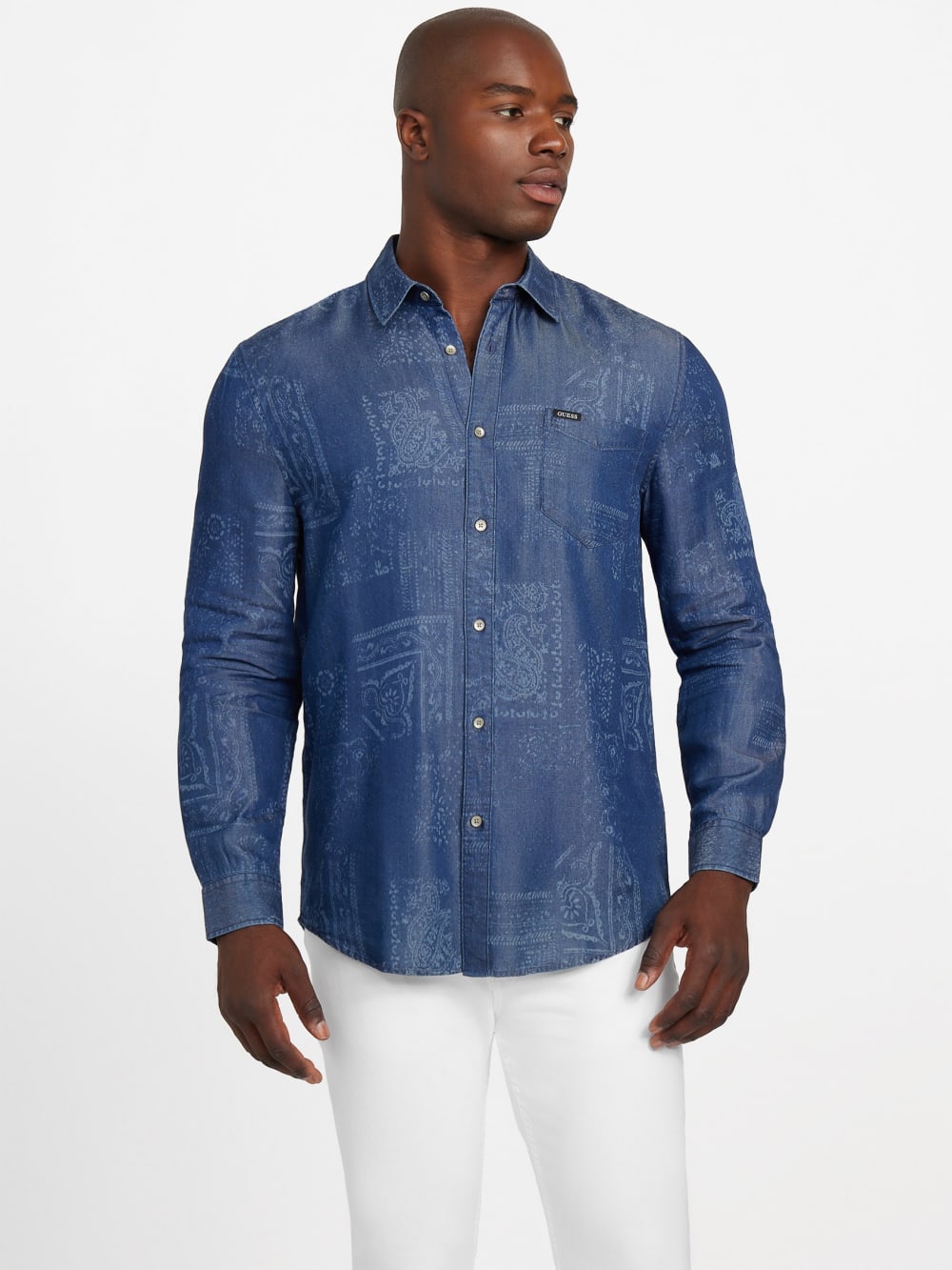 Eco Printed Bandana Twill Overshirt - Guess
