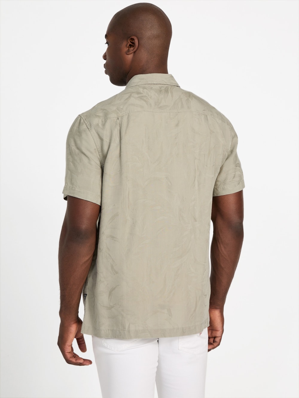 Eco Jacquard Foliage Pocket Shirt - Guess