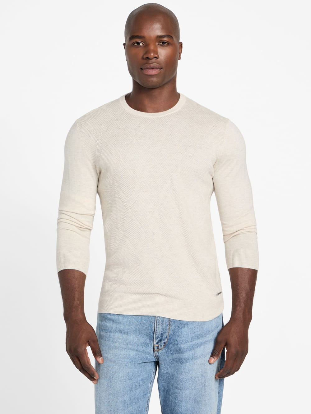 Jamaar Crewneck Stitched Sweater - Guess