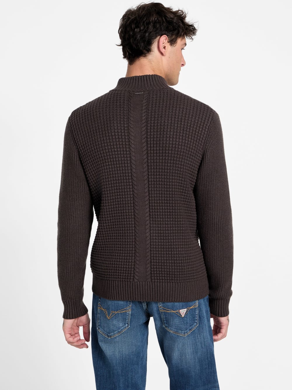 Eco Ryder Waffle-Knit Cardigan - Guess