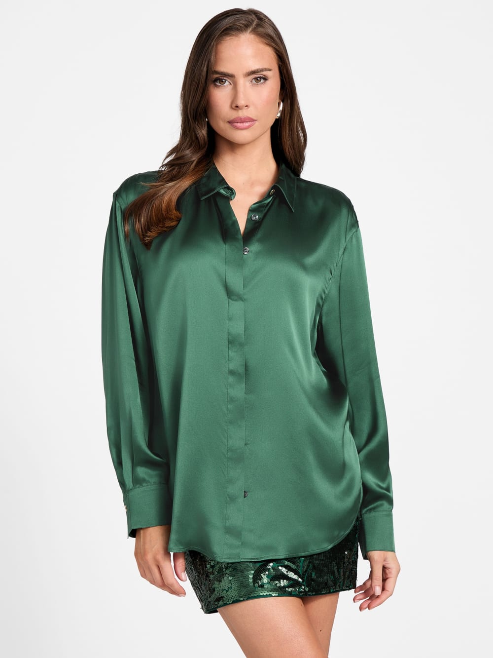 Elisa Silk Oversized Shirt - Guess
