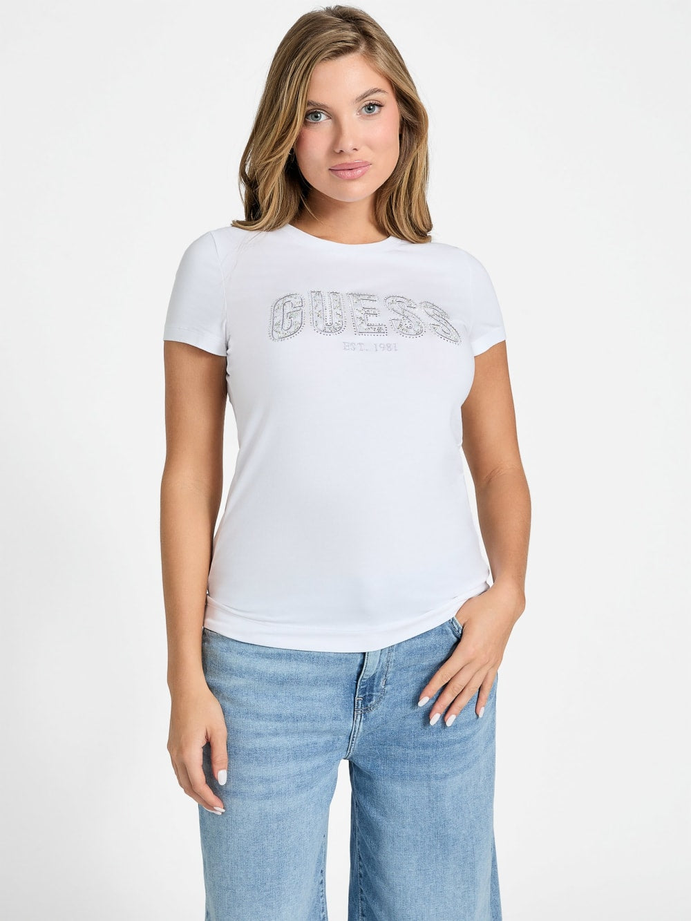 Eco Lace Signature Logo Tee - Guess