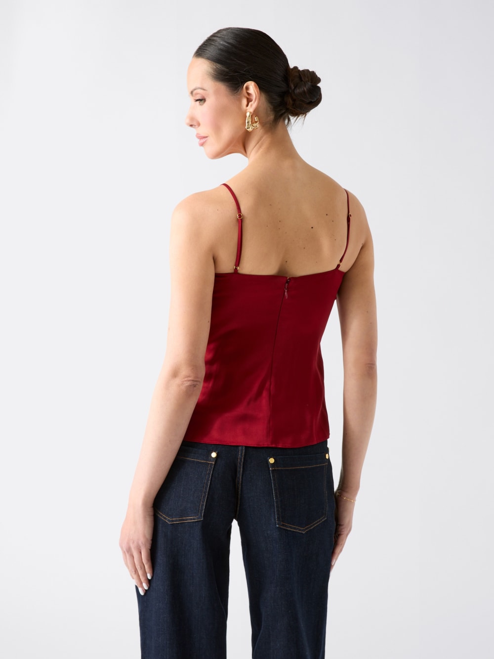 Aretha Satin Twisted Top - Guess