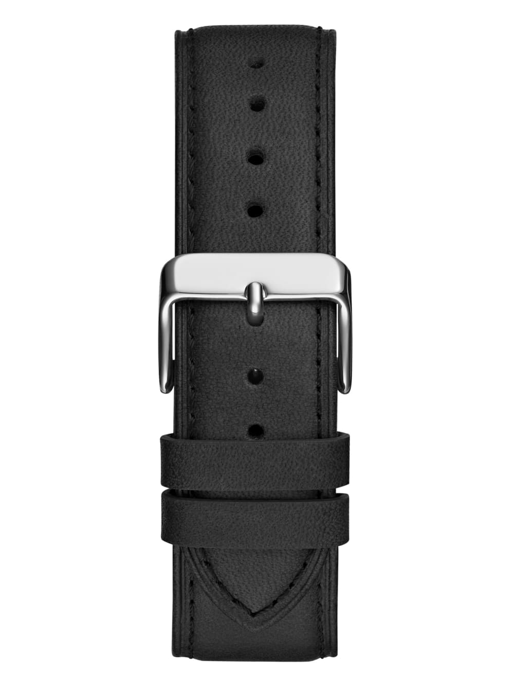 Silver-Tone Leather Multifunction Watch - Guess