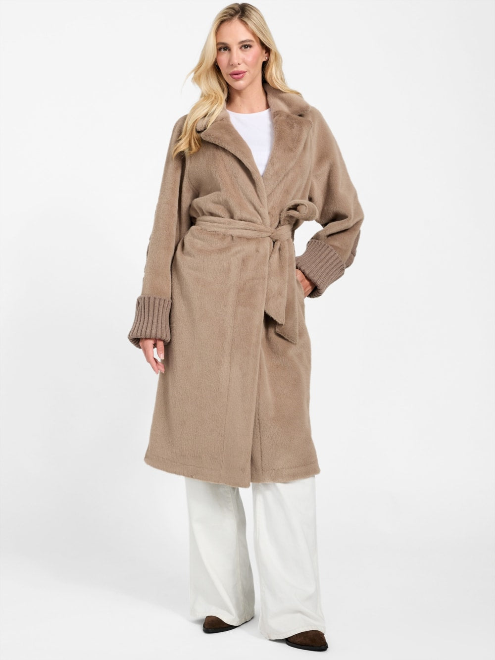 Lucrezia Faux-Fur Knit Coat - Guess