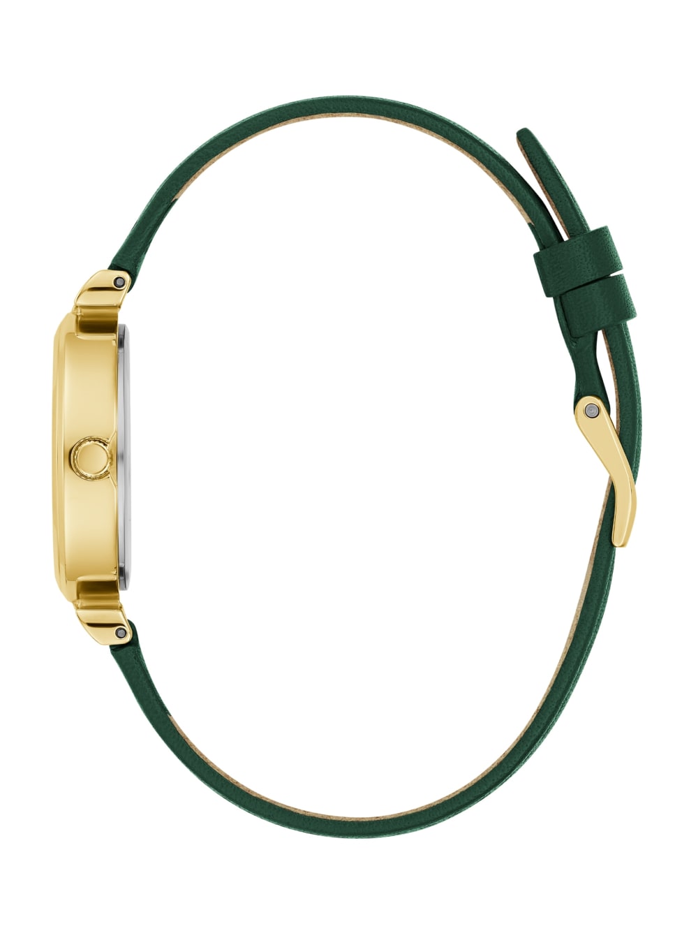 Gold-Tone and Leather Analog Watch - Guess