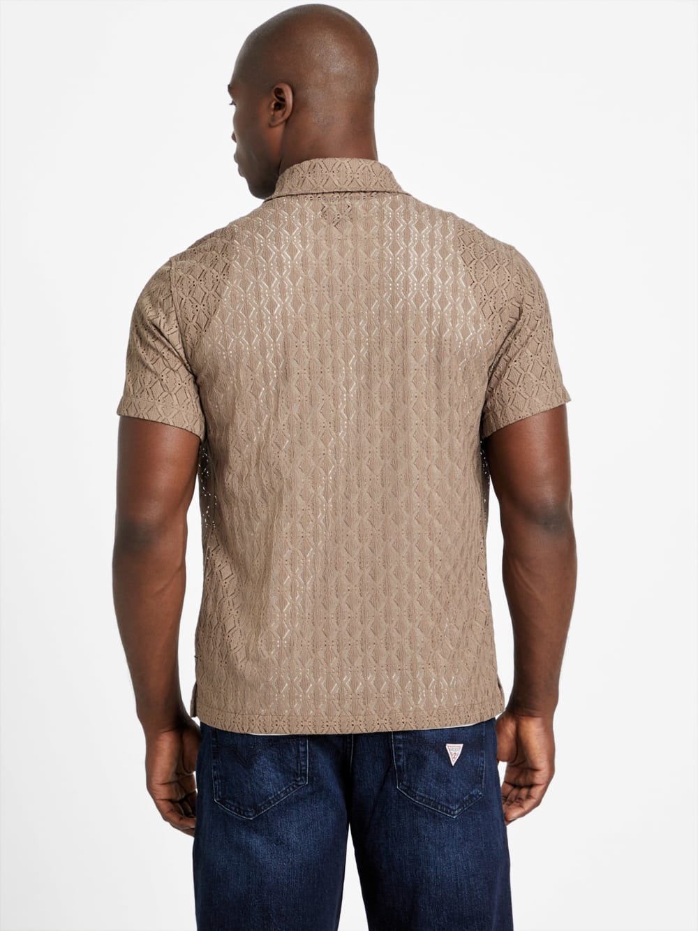 Reeves Perforated Woven Shirt - Guess