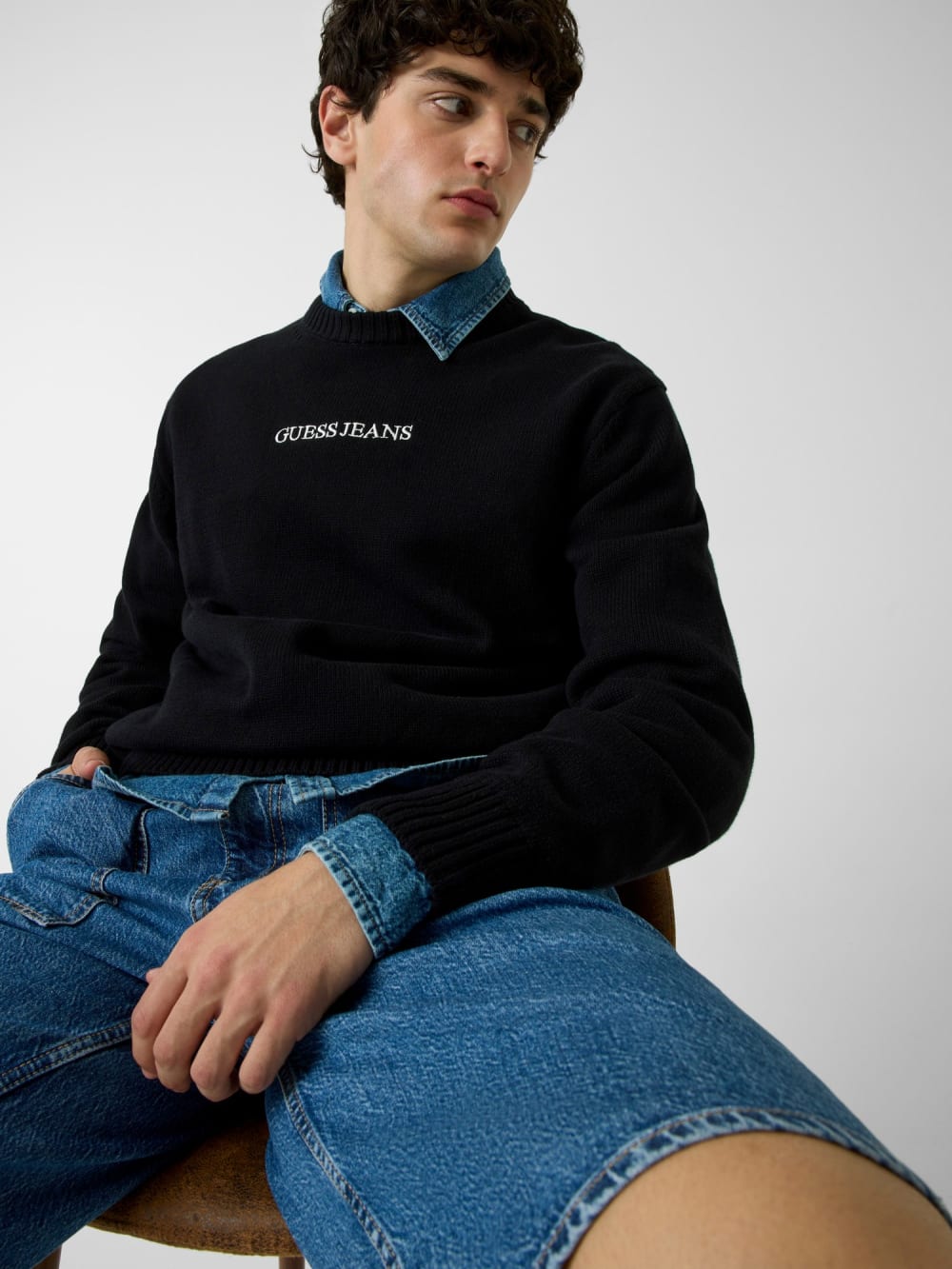 Embroidered Logo Sweater - Guess