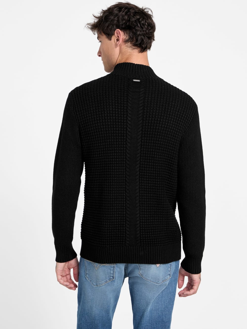 Eco Ryder Waffle-Knit Cardigan - Guess
