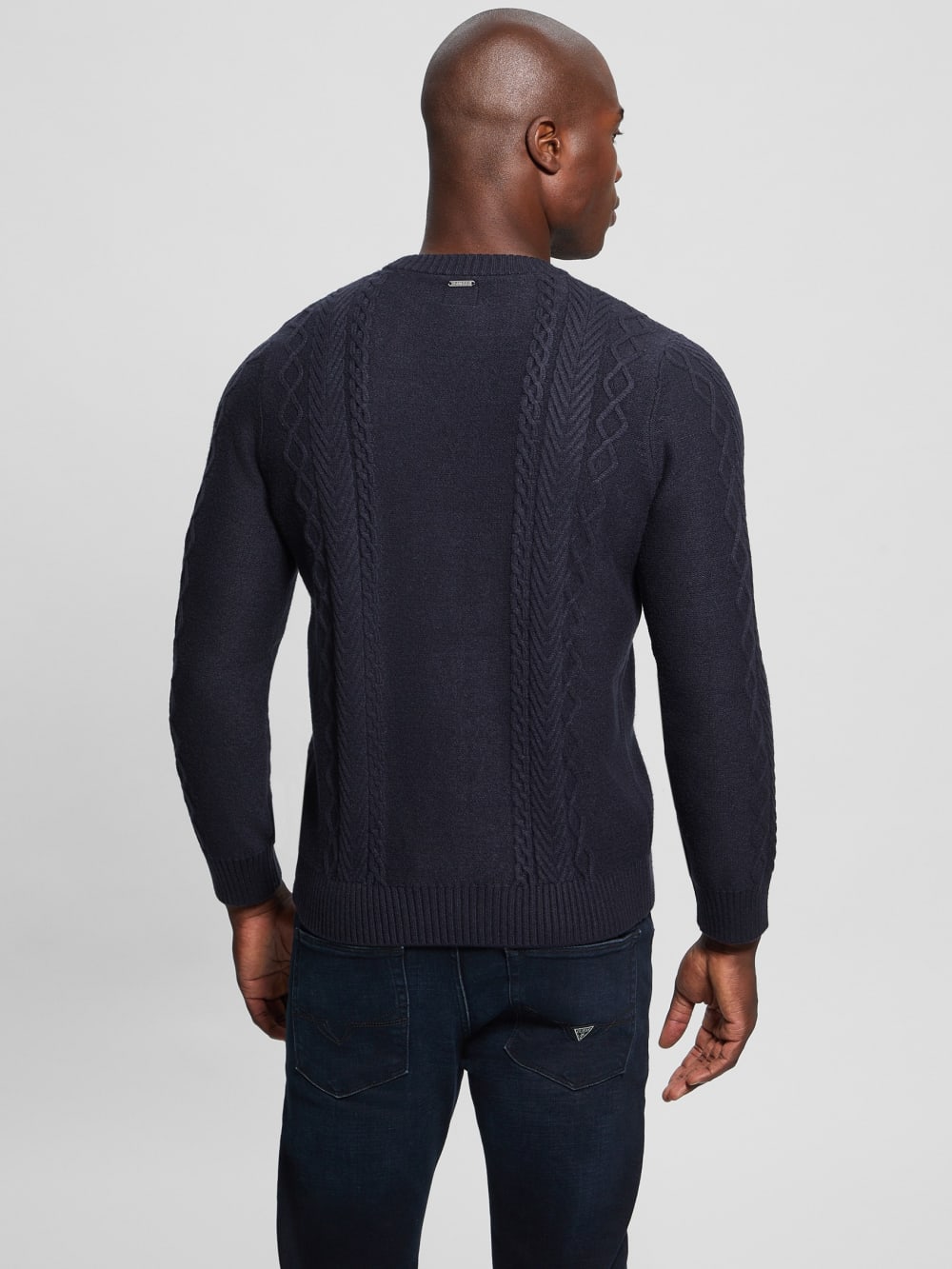 Eco Noah Crewneck Celtic Cable-Knit Sweater - Guess