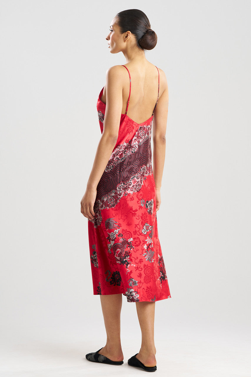 NATORI Buy Imperial Dragon Jacquard Gown in Red Online