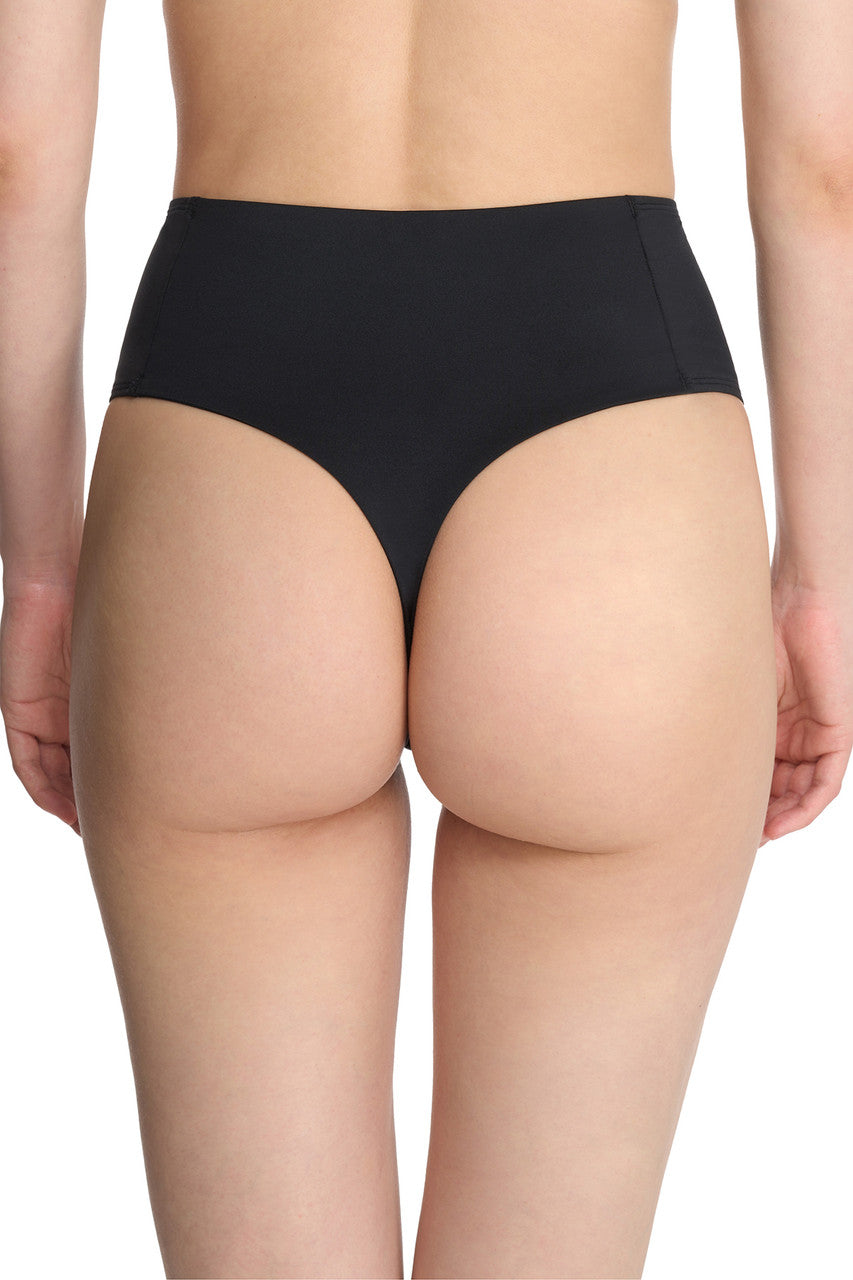 NATORI Buy Liquid High Rise Thong in Black Online