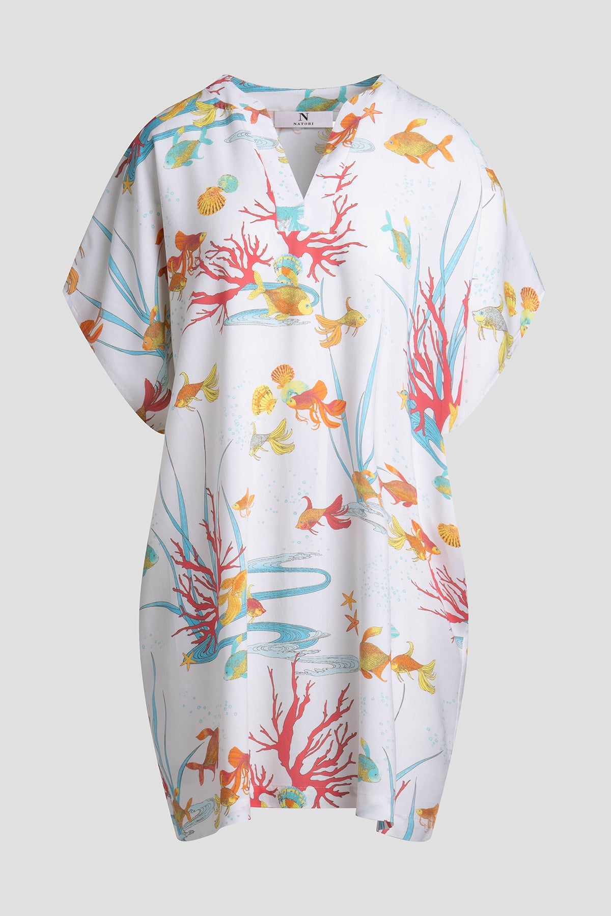 NATORI Ocean's Embrace Printed Challis Sleepshirt