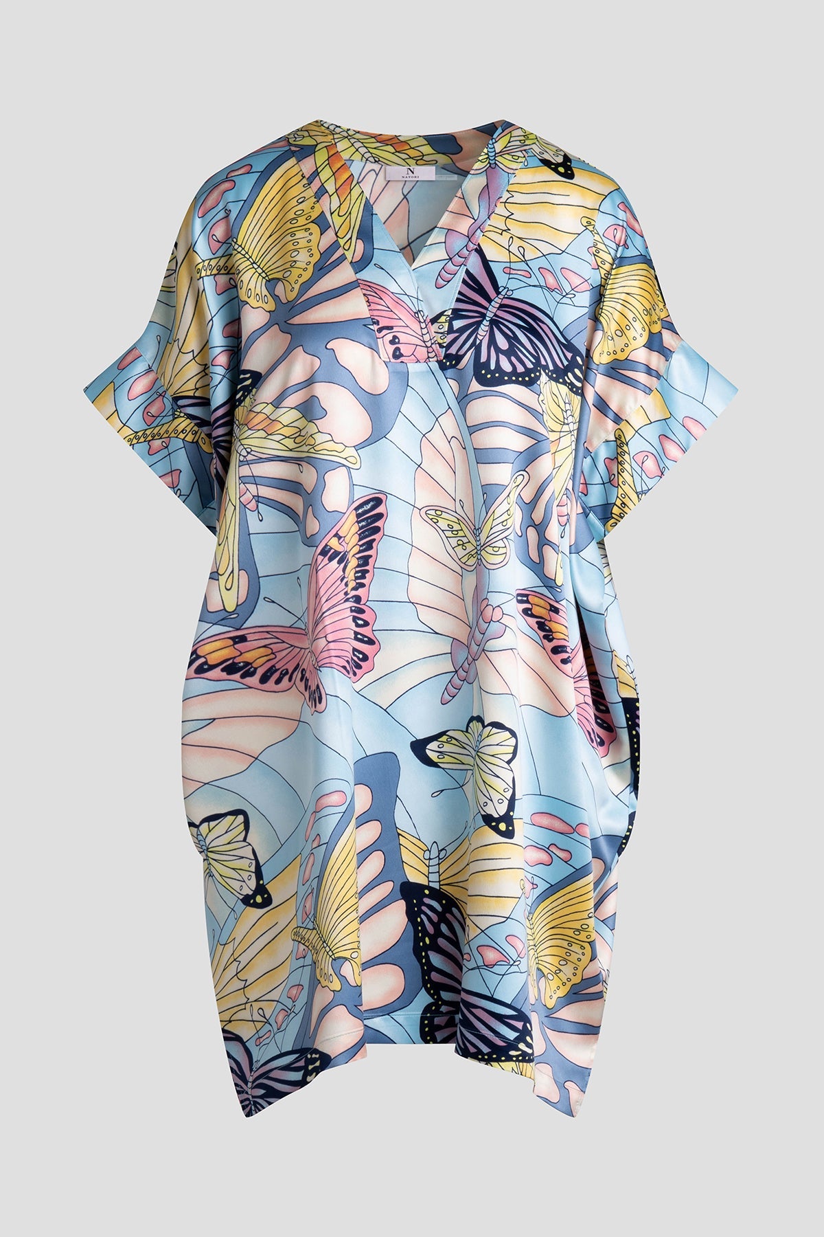 NATORI Papillon Printed Satin Sleepshirt