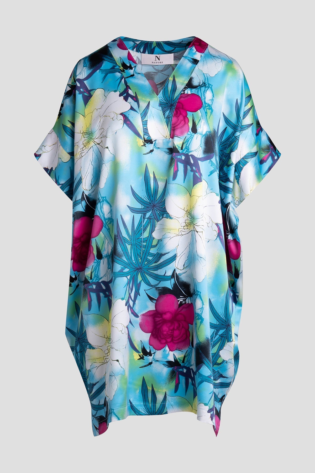 NATORI Viva Printed Satin Sleepshirt