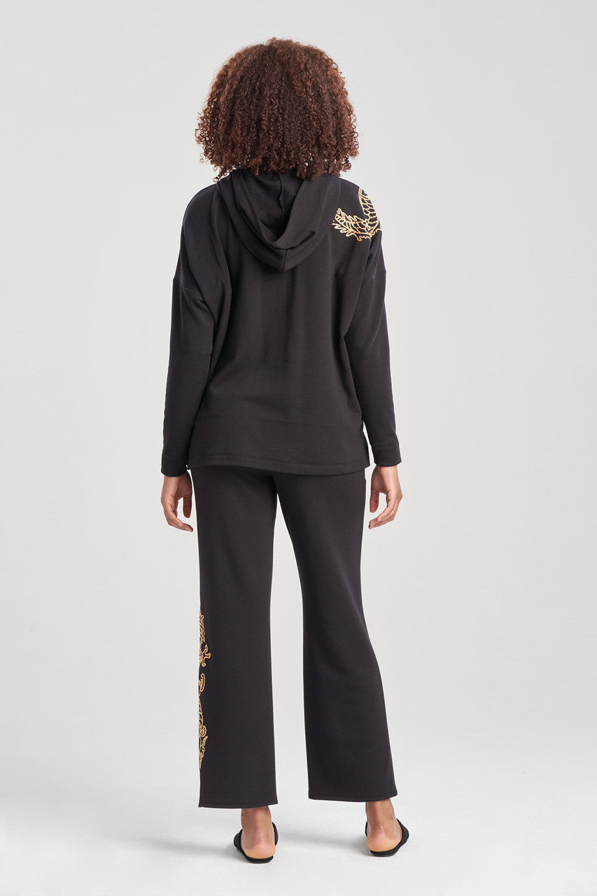 NATORI Buy Cocoon Embroidered Dragon Hoodie in Black Online
