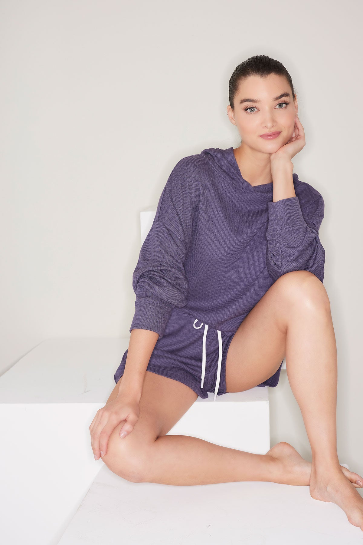 NATORI Mila Waffle Everywhere Hoodie