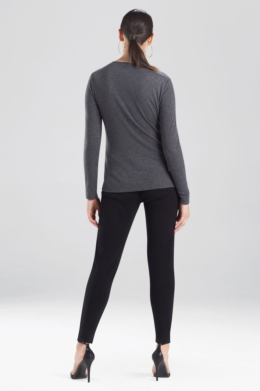 NATORI Buy Layering Jersey Long Sleeve Top in Grey Online
