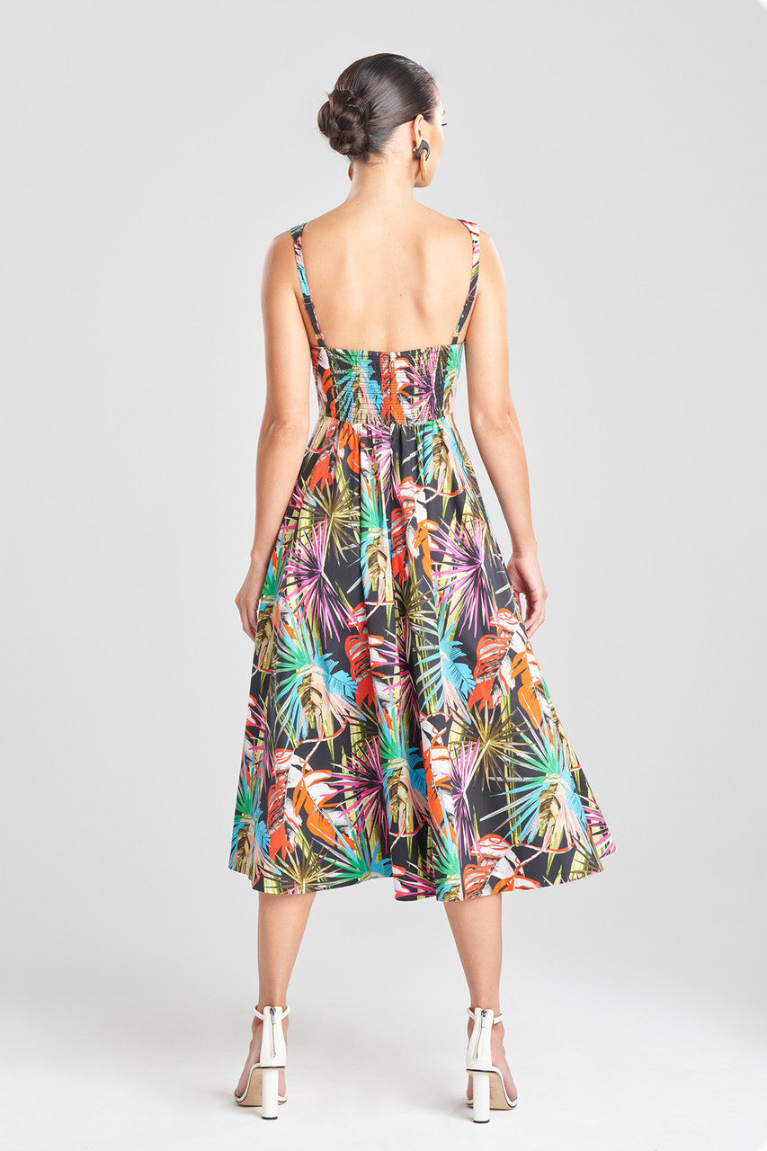 NATORI Buy El Nido Cotton Poplin Dress in Black Multi Online