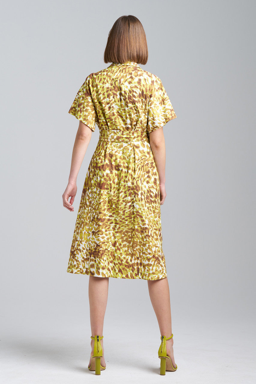 NATORI Buy Ombre Animale Shirtdress in Wasabi Combo Online