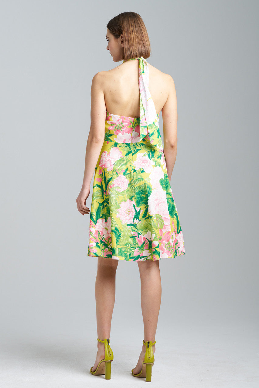 NATORI Buy Passion Peony Halter Dress in Wasabi Combo Online