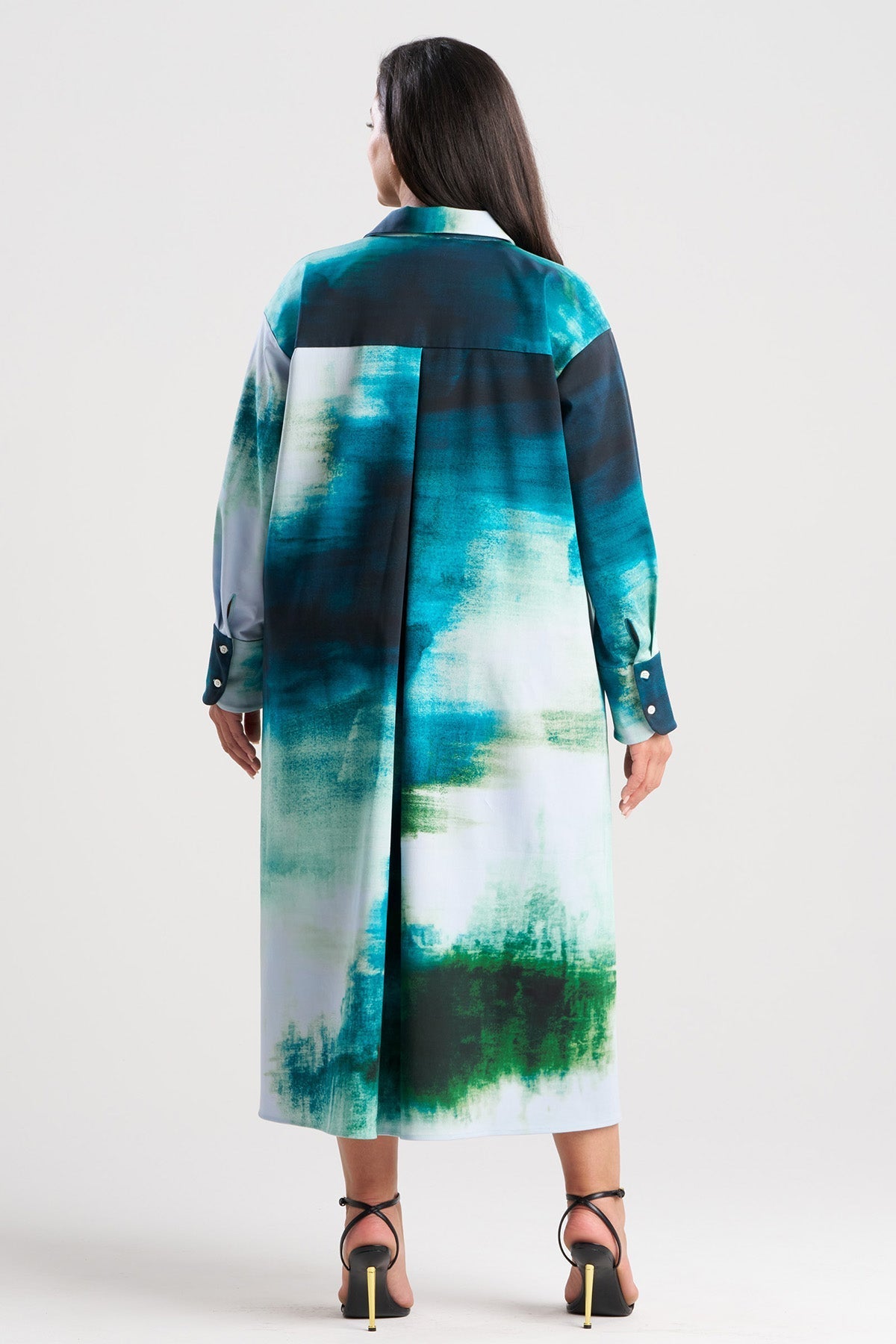 NATORI Hisui Cotton Chino Oversized Shirtdress
