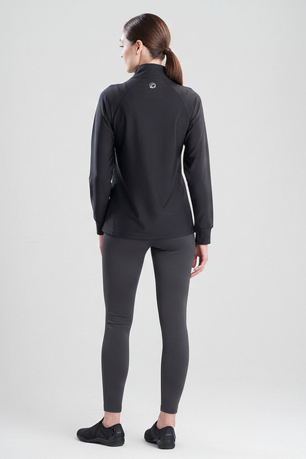 NATORI Buy Solstice Zip Pop Over Top in Black Online