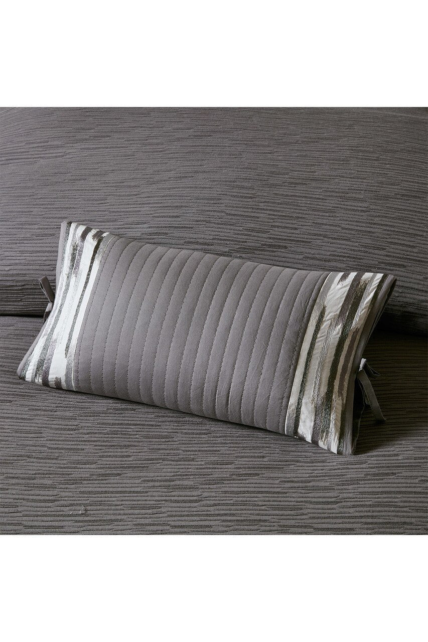 NATORI Buy Hanae Gray Embroidered Oblong Pillow in Multi Online