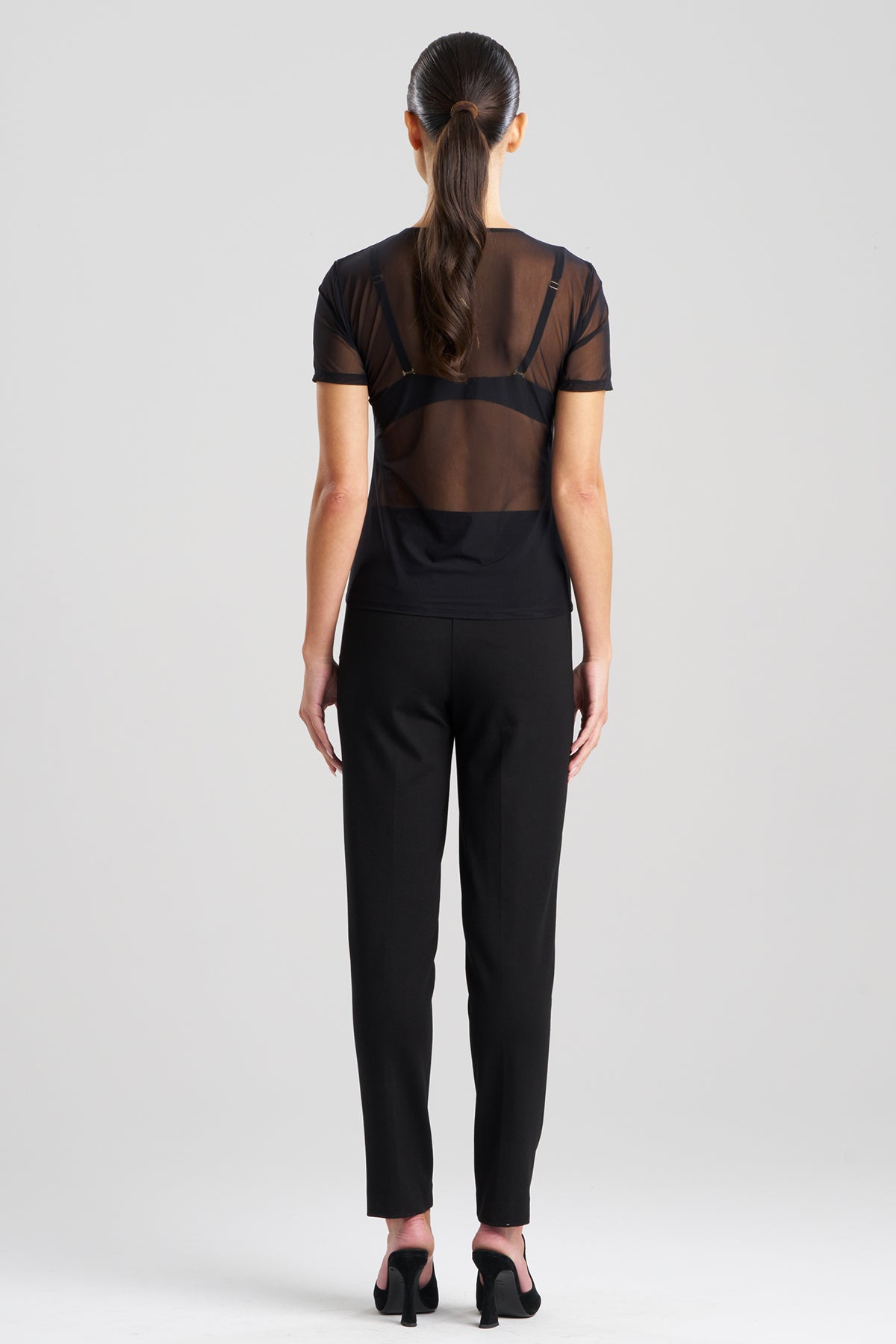 NATORI Seduction Mesh T-Shirt Top