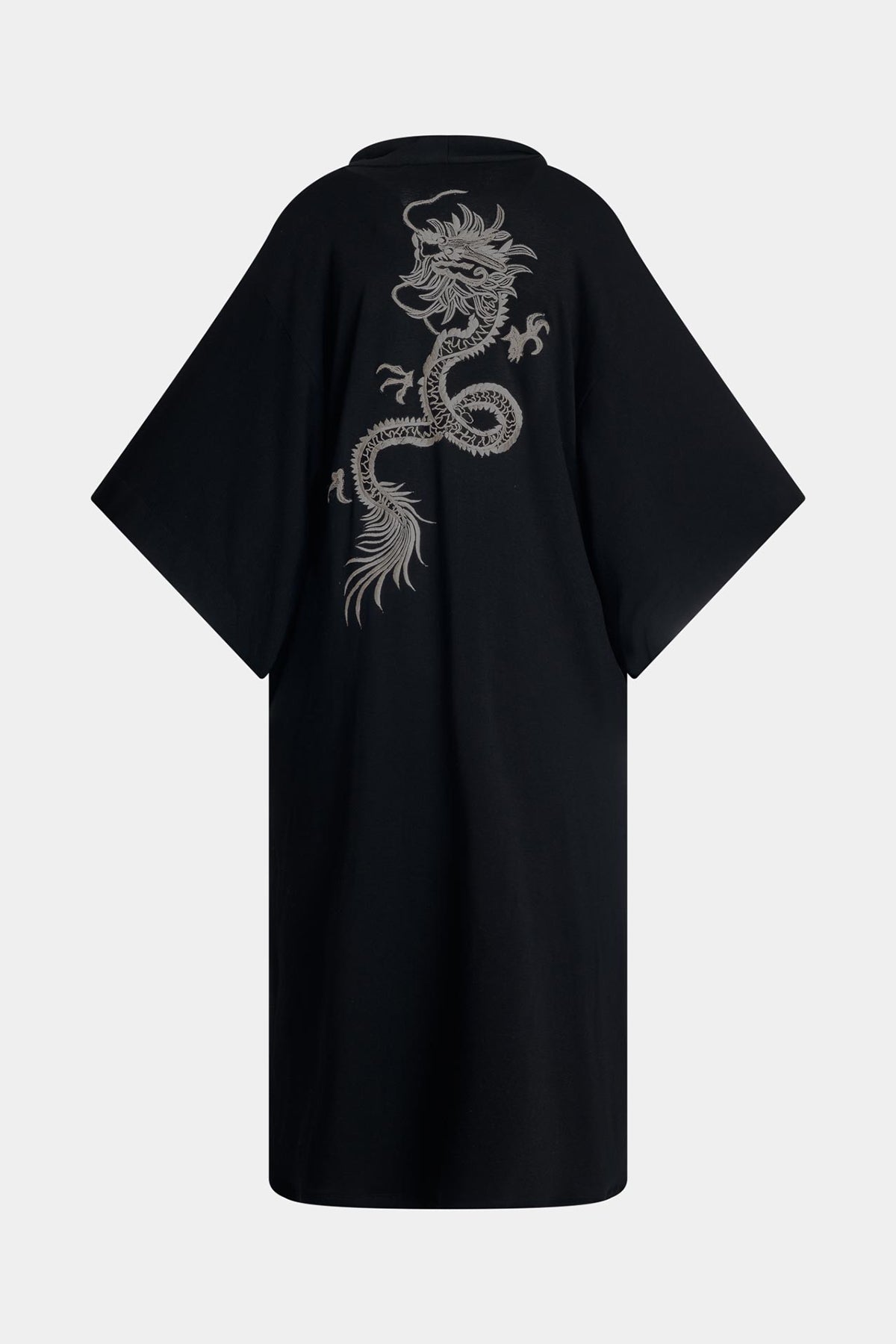 NATORI Cocoon Brushed French Terry Dragon Embroidered Robe