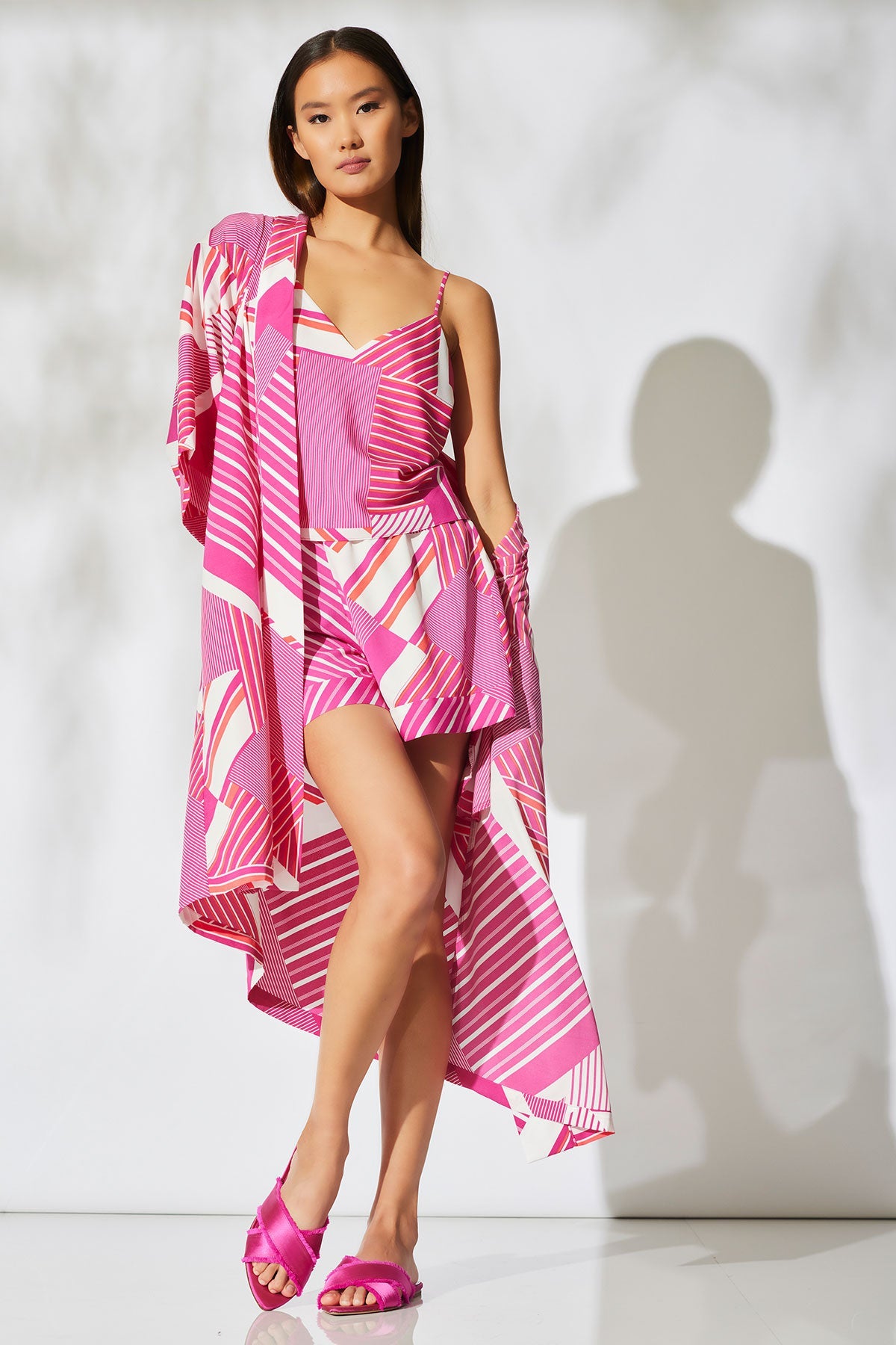 NATORI Buy Shima Cami PJ in Fuchsia/White Online